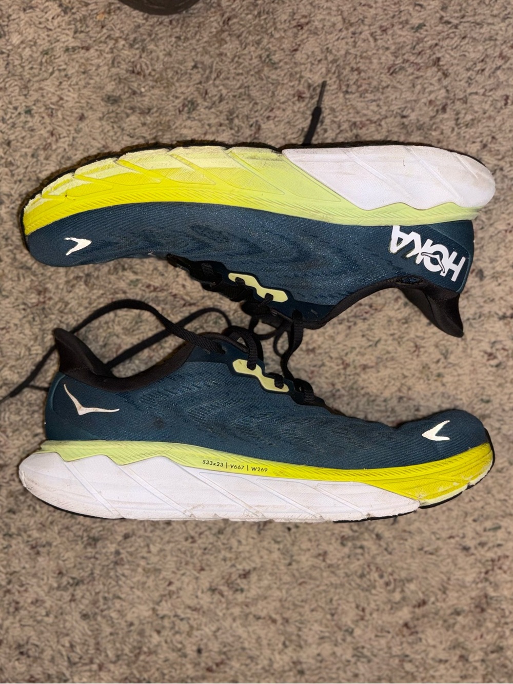 Men's Blue Graphite HOKA Arahi 6 Stability Running Shoes (Size 10.5)
